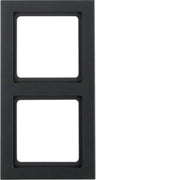 Berker - Abdeckrahmen Rahmen anth/samt 10126096 2fach
