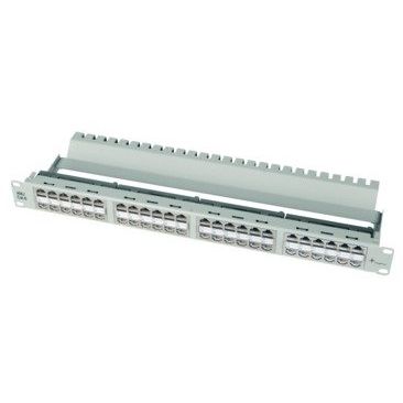 Telegärtner - Patchpanel Kupfer Durchführungspanel gr 100007036 48x AMJ-Kuppl. Cat6