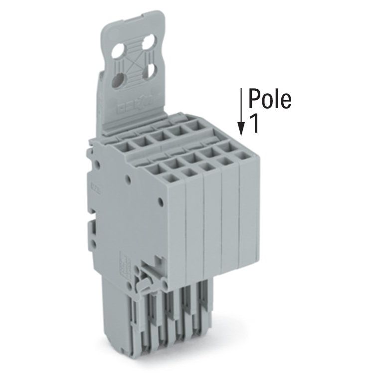 WAGO - Ein- und mehrpolige Klemmenleiste 2-Leiter-Federleiste 2020-205/143-000 CAGECLAMP,1,5mm²,gr − 50 Stück