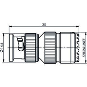 Telegärtner - Koax-Kupplung Adapter BNC auf UHF Sti-Bu 100023668 − 5 Stück