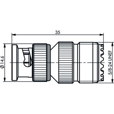 Telegärtner - Koax-Kupplung Adapter BNC auf UHF Sti-Bu 100023668 − 5 Stück