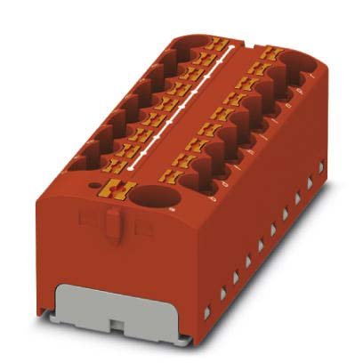 Phoenix Contact - Durchgangs-Reihenklemme Verteilerblock PTFIX 10/18X4 RD − 8 Stück