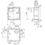 Maico - Ventilatorgehäuse für innenliegende Bäder und Küchen Unterputzgehäuse ER GH-VWR für ER EC