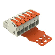 WAGO - Ein- und mehrpolige Klemmenleiste 1-Leiter-Federleiste Hebel 832-1106/344-000 Push-inCAGECLAMP,lgr − 5 Stück