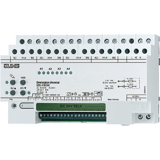 Jung - Bussystem-Dimmaktor Dimmstation Univ 4-fach UDS 4 REGHE REG Gehäuse 8TE