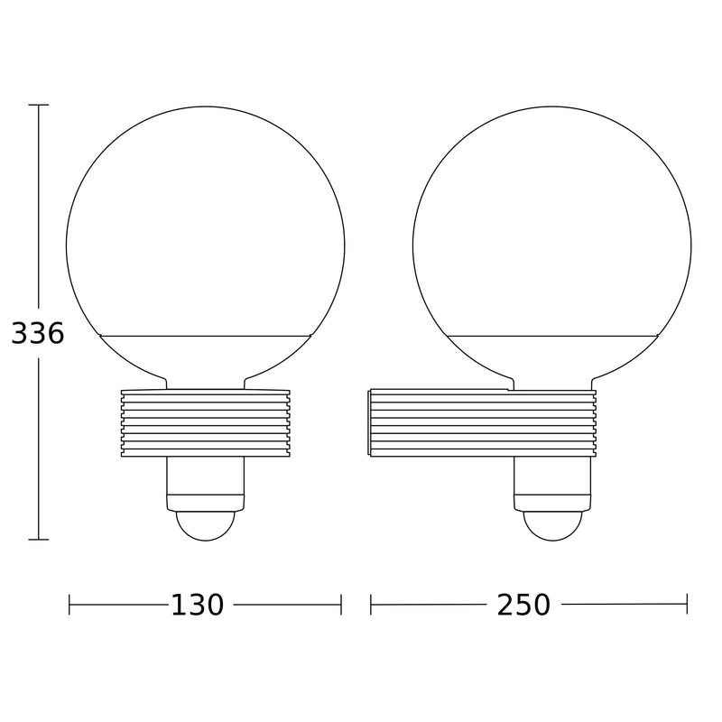Steinel - Decken-/Wandleuchte Sensor-Außenleuchte L 400 S schwarz 250 x 215 x 336 mm