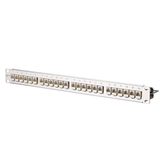Metz Connect - Patchpanel Kupfer Patchfeld C6Amodul 24Port 130B11P1-E 1HE, 180 Edelstahl