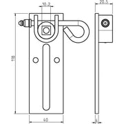 DELTA DORE - Zubehör/Ersatzteile für Tor-/Rollladenantriebe Abrollfertigkastenlager 4010-06 höhenver., ausrastb