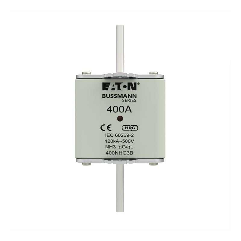 Eaton - Messersicherung Sicherungseinsatz Nieders. NH-SICHERU#400NHG3B 400A AC 500V 120kA − 3 Stück