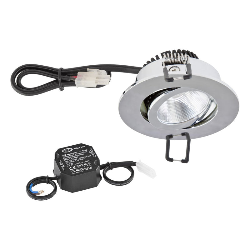 EVN Lichttechnik - Downlight/Strahler/Flutlicht P-LED Deckeneinbauleuchte PC20N61102 3000K 230V rund chr