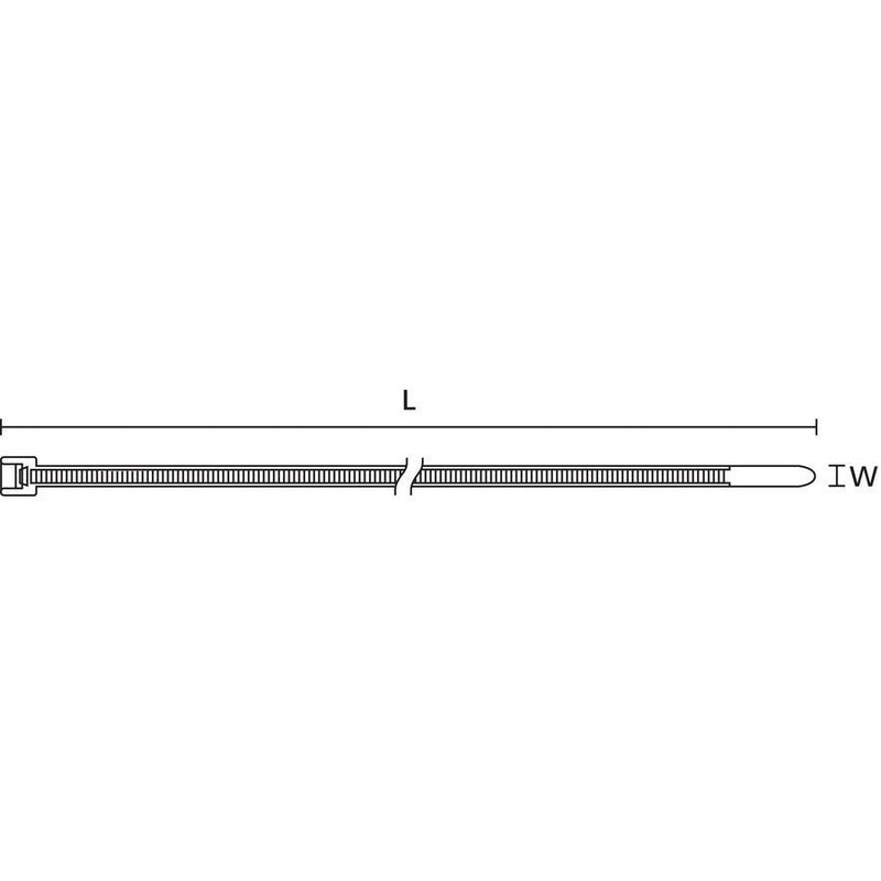 HellermannTyton - Kabelbinder LK2A PA66W BK 100 270x4,6mm − 100 Stück
