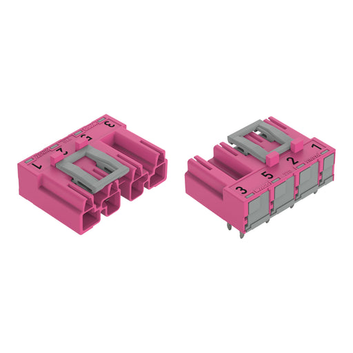 WAGO - Leiterplattensteckverbinder Stecker für Leiterplatten 770-894/011-000/081- 4-polig,pink − 50 Stück