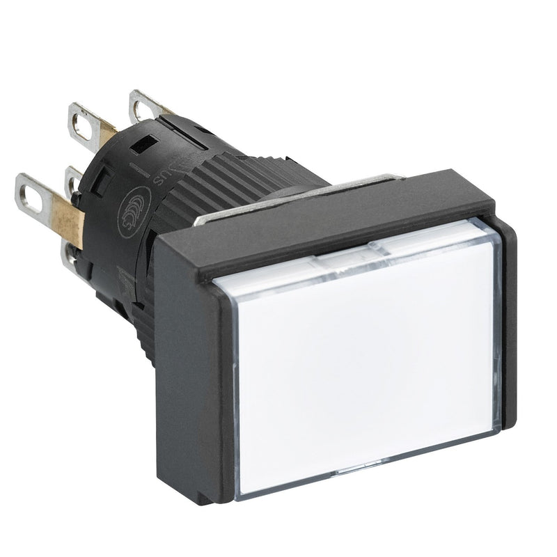 Schneider Electric - Drucktaster, Komplettgerät Leuchtdrucktaster, weiß XB6EDW1B2P D 16mm, 24V, 2ÖS