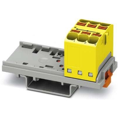 Phoenix Contact - Durchgangs-Reihenklemme Verteilerblock PTFIX 6X4-NS35 YE senkr, 0,2-6qmm ge − 8 Stück