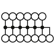 Phoenix Contact - Durchgangs-Reihenklemme Verteilerblock PTFIX6/12X2,5NS35ABN − 8 Stück