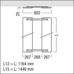 Zumtobel Group - Mechanisches Zubehör/Ersatzteile für Leuchten Akustikset LF3 D/I A #22172255