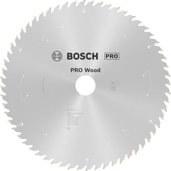 Bosch - Kreissägeblatt PRO Wood cordless 2608837736 Kreissägeblatt 254 x