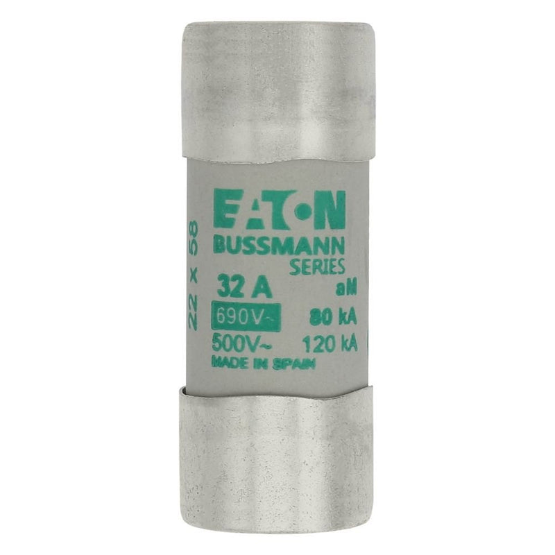 Eaton - Zylindrische Sicherung Sicherungseinsatz Nieders. CYLINDRICA#C22M32 32A AC 690V 80kA − 10 Stück