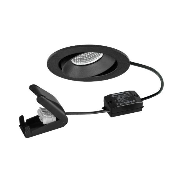 Brumberg Leuchten - Downlight/Strahler/Flutlicht LED-Einbaustrahler 230V 38479183 3000K, sw