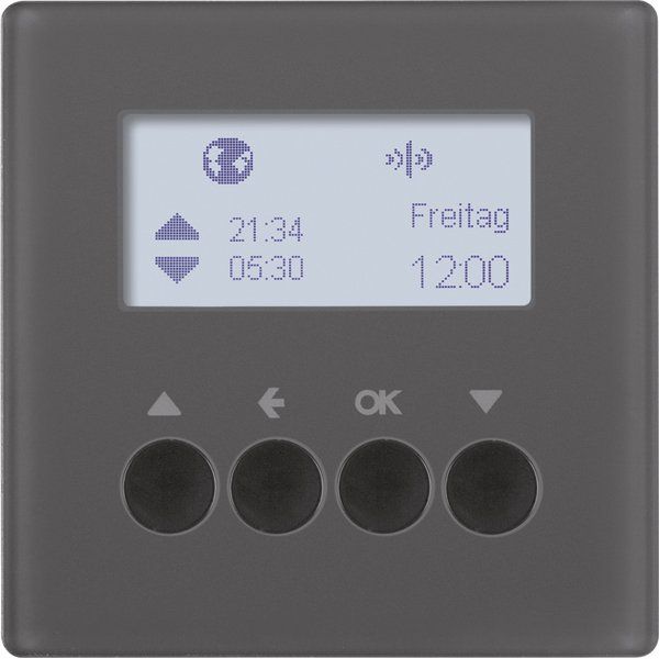 Berker - Bussystem-Zeitschaltuhr KNX-Funk Jalousieschaltuhr 85745126 anthrazit samt