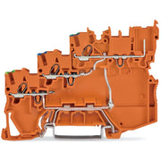 WAGO - Initiator/Aktor-Reihenklemme 3-LeiterAktoreneinspeisek. 2020-5377/102-000 PE-Anschluss,orange − 15 Stück