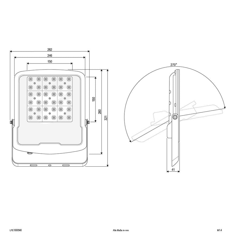 EVN Lichttechnik - Downlight/Strahler/Flutlicht LED-Fluter LFE1000940 4000K