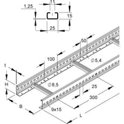 Niedax - Kabelleiter KL 60.603/3 E3 − 3 Meter