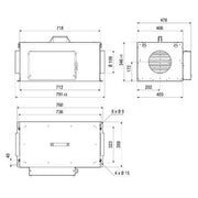 Maico - Ventilator für Rohreinbau Compaktbox ECR 20-2 EC DN 200