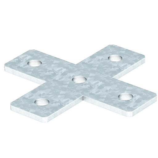 OBO Bettermann - Verbinder für Stiel/Profilschiene Verbindungsplatte X-Form GMS 5 VP X FT 150x150x40x5, St, FT − 10 Stück