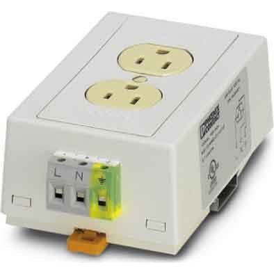 Phoenix Contact - Steckdose Reiheneinbau Steckdose EM-DUO120/20/GFI/AUX