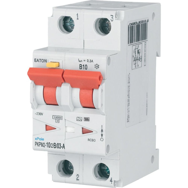 Eaton - Kombination FI-Schalter/Leitungsschutzschalter FI/LS Kombination PKPM2-10/2/B/03-A 10A 300mA