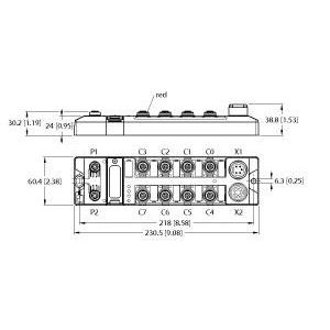 Turck - Feldbus, Dez. Peripherie - Funktions-/Technologie-Modul Blockmodul TBIP-L5-4FDI-4FDX f. EtherNet/IP/CIP − 1 Stück