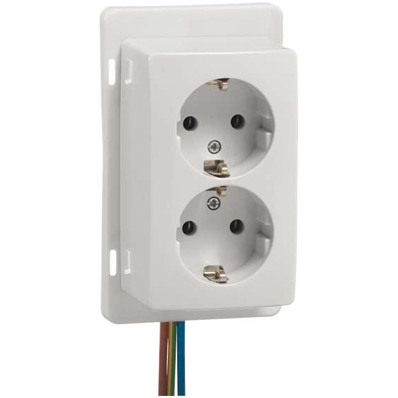 Peha - Schalter-/Steckdosenkombination Steckdose SCHUKO 2fach H 6602/HAF-N weiß