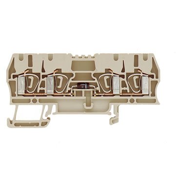 Weidmüller - Bauelement-Reihenklemme Klemme mit Einbau ZDU 2.5/2X2AN/D+ − 20 Stück