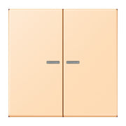 Jung - Abdeckung/Bedienelement für Installationsschalterprogramme Wippe 2fach m. Lichtleiter LC 995 KO5 223 ocre (32060)