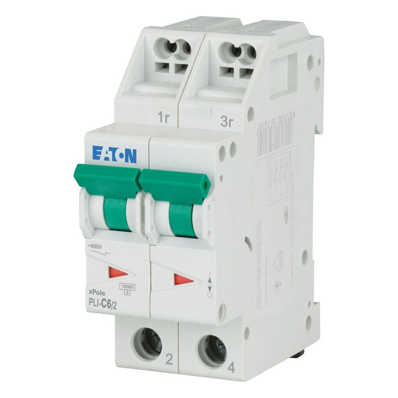 Eaton - Leitungsschutzschalter PLI-C6/2 C 6A, 2p Steckkl