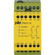 Pilz - Gerät zur Überwachung von sicherheitsgerichteten Stromkreisen Not-Aus-Schaltgerät PNOZ 16 #774063 110VAC 24VDC 2n/o