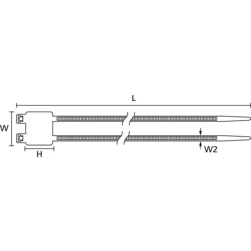 HellermannTyton - Kabelbinder Kennzeichnungsbinder IT50RD-N66-NA-L1 natur − 50 Stück