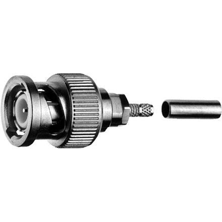 Telegärtner - Koax-Steckverbinder BNC-Kabelstecker 100023470 Crimp 0.37/1.6-2.4 − 5 Stück