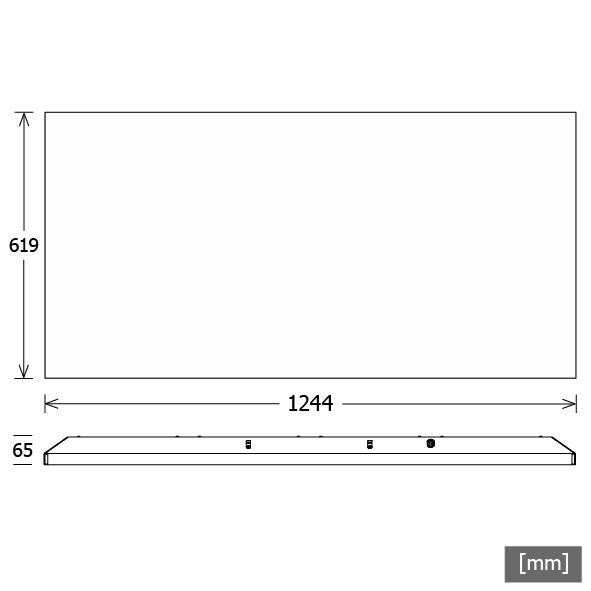 LTS Licht&Leuchten - Decken-/Wandleuchte LED-Einlegeleuchte PLL5912562402/DALI 102W 4000K 8022 lm