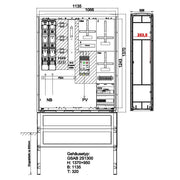 GSAB Elektrotechnik - Zähler-Komplettschrank Wandlermessung 48.W400.AR-01 eNetz Südhessen 400A
