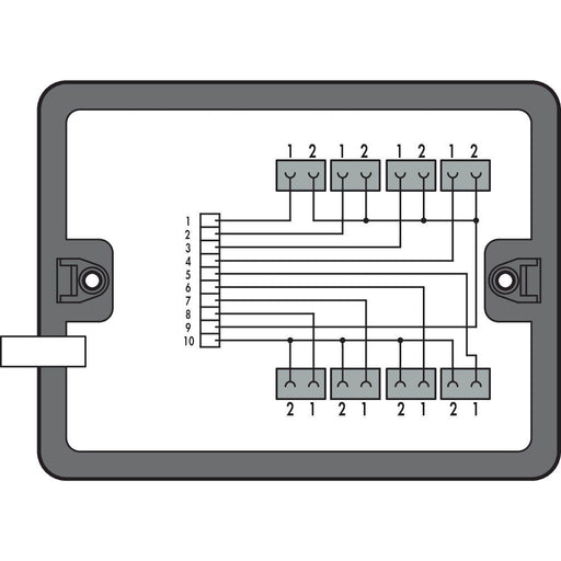 WAGO - Kompaktverteiler für steckbare Gebäudeinstallation Verteilerbox 899-631/454-000 8 Ausgänge,schwarz