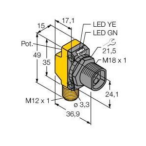 Turck - Lichtleitersensor/Lichtleiterverstärker Opto Sensor QS18VN6FQ8 Lichtleiter