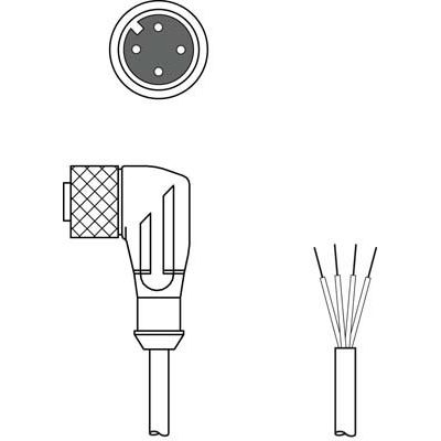Leuze - Konfektioniertes Sensor-Aktor-Kabel Anschlussleitung KD S-M12-4W-P1-150