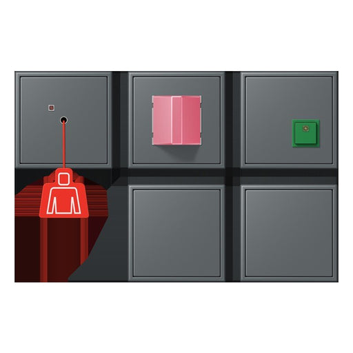Jung - Behindertenelement für Installationsschalterprogramme Notrufset mit USV NRS LC 0834-2 202