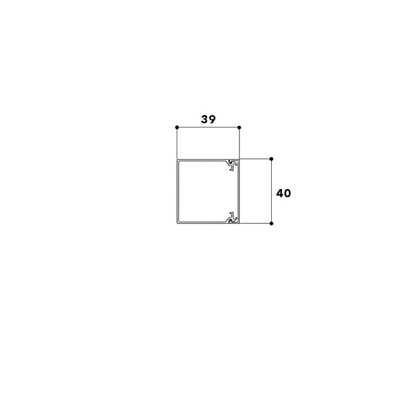GGK - Leitungsführungskanal LFG-Kanal 40x40 ws 1017 − 2 Meter