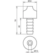 DEHN - Zubehör/Ersatzteile für Erdung und Blitzschutz Dachdurchführung DDF810D34B16K D34mm B16mm Kunstst