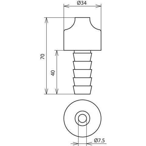DEHN - Zubehör/Ersatzteile für Erdung und Blitzschutz Dachdurchführung DDF810D34B16K D34mm B16mm Kunstst