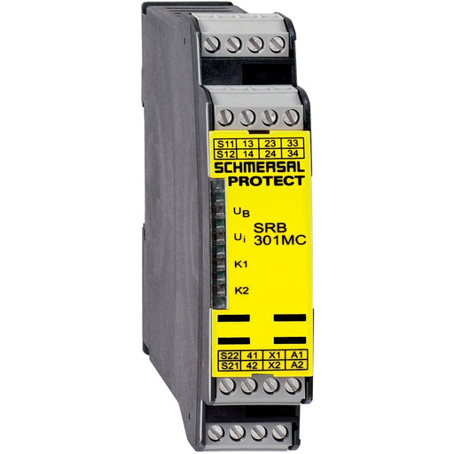 Schmersal - Gerät zur Überwachung von sicherheitsgerichteten Stromkreisen Schutztürüberwachung SRB 301MC f.Not-Halt − 1 Stück