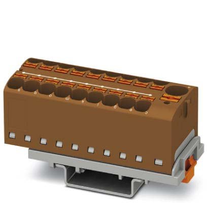 Phoenix Contact - Durchgangs-Reihenklemme Verteilerblock PTFIX10/18X4-NS35BN − 8 Stück